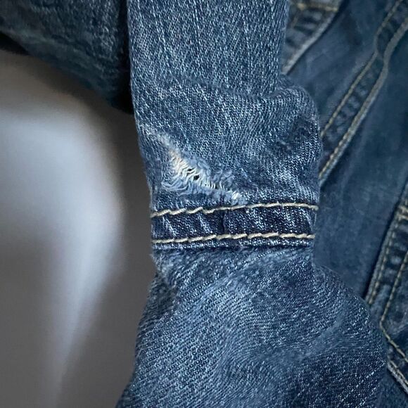 Vintage Marc Ecko Slim Fit Jeans Men 32x30 Blue Distressed Stitched Y2K Grunge - Picture 11 of 14